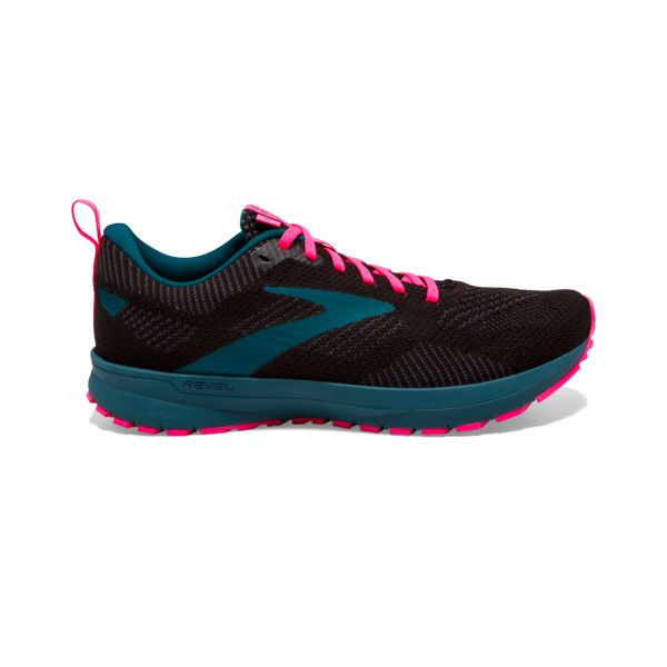 Brooks Revel 5 Women\'s Road Running Shoes Black Blue Pink | ZA-VJR827456