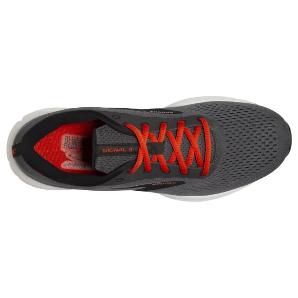 Brooks Signal 3 Men's Road Running Shoes Black White Red | ZA-CDQ795348