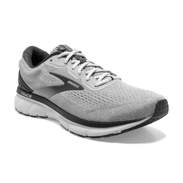 Brooks Trace Men's Road Running Shoes Grey Black White | ZA-UPM287569