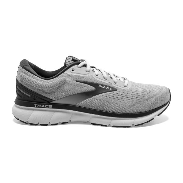 Brooks Trace Men\'s Road Running Shoes Grey Black White | ZA-UPM287569