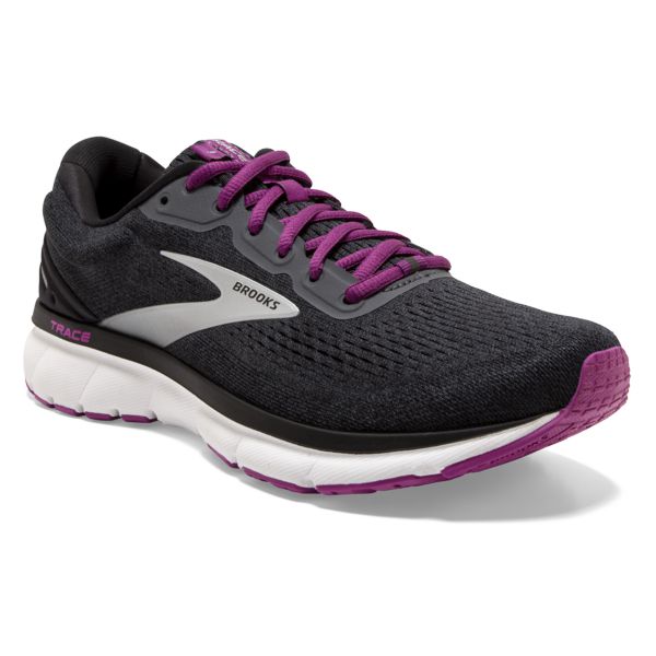 Brooks Trace Women's Road Running Shoes Black Purple White | ZA-ANZ504132