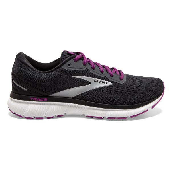 Brooks Trace Women\'s Road Running Shoes Black Purple White | ZA-ANZ504132