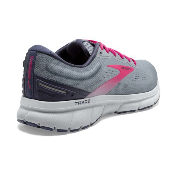 Brooks Trace Women's Road Running Shoes Grey Pink White | ZA-XMT359406