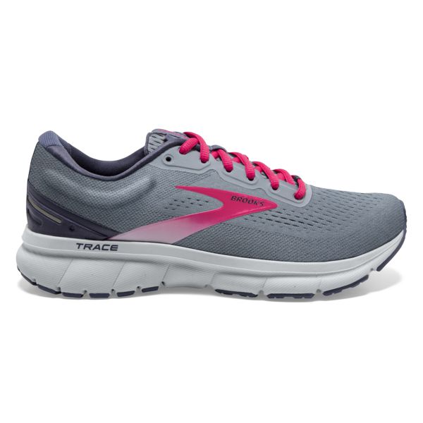 Brooks Trace Women\'s Road Running Shoes Grey Pink White | ZA-XMT359406