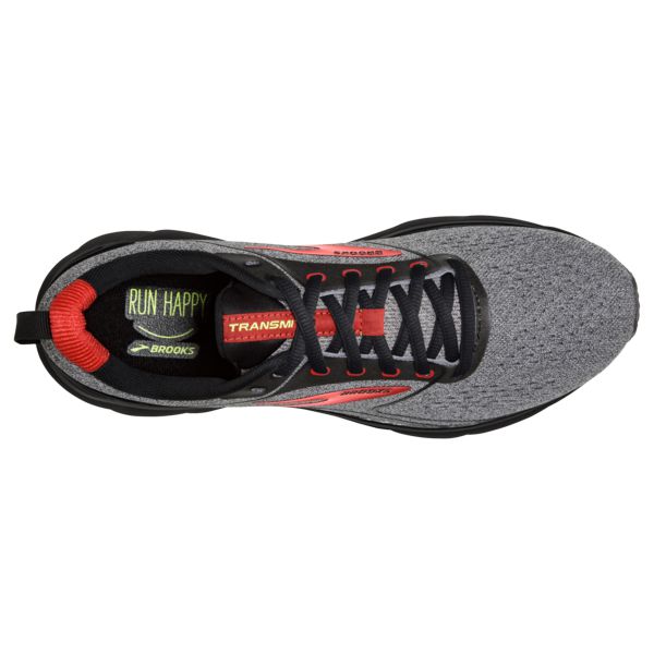 Brooks Transmit 3 Men's Road Running Shoes Grey Black Red | ZA-FRX478015